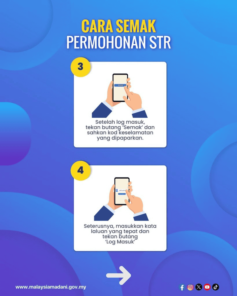 Cara Semak Permohonan STR 