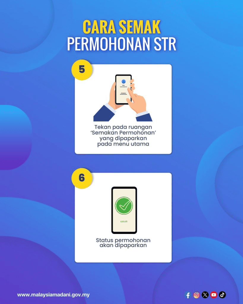 Cara Semak Permohonan STR 