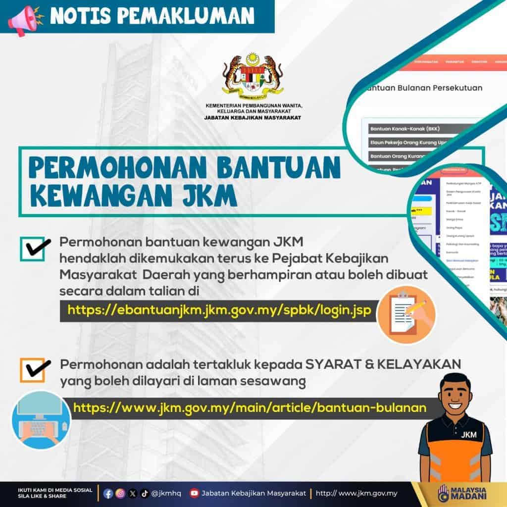 Infografik berkenaan Permohonan JKM